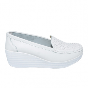 Pantofi damă negri din piele naturală cu platformă confortabilă