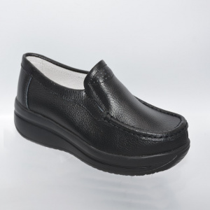 Pantofi negru cu talpa ortopedica ,din piele,model simplu - Img 6