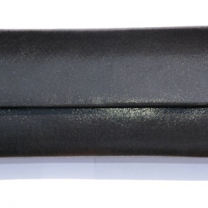 Poseta neagra de seara, din material fin, lucios, cu lant detasabil - Img 2