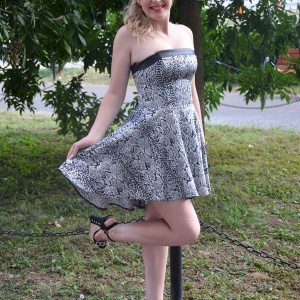 Rochie casual, cu imprimeu animal print argintiu - Img 2