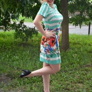 Rochie casual feminia, cambrata pe corp, multicolora - Img 4