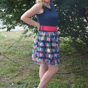 Rochie de ocazie, culoare bleumarin - Img 4