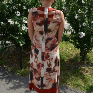 Rochie de zi cu imprimeu floral de culoare multicolora - Img 5