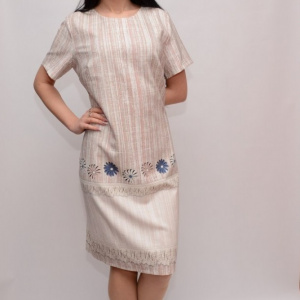 Rochie de zi pentru primavara, vara, cu imprimeu floral, colorat - Img 6