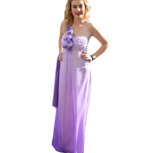 Rochie eleganta, model maxi, intr-un degrade fermecator, pe mov
