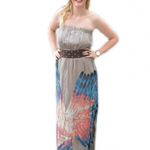 Rochie feminina, de vara, lunga fara bretele - Img 1