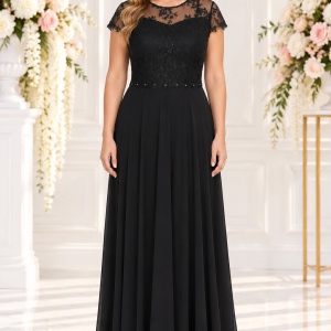 Rochie Jazmine din dantela nuanat de negru