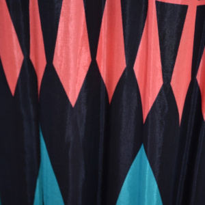 Rochie lunga de vara, cu figuri geometrice multicolore, lejera - Img 2