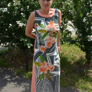 Rochie lunga de zi ,culoare multicolor - Img 6