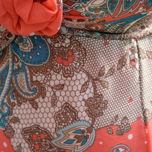 Rochie moderna, croi simplu si elegant, de culoare corai - Img 2