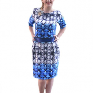 Rochie moderna, tinereasca, maneci scurte si decolteu rotund - Img 1