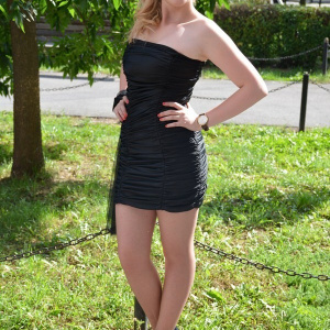 Rochie mulata pe silueta, de culoare neagra - Img 2