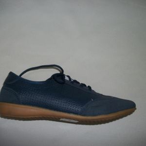 Adidas modern, talpa joasa si siret, combinatie cu velur, bleumarin - Img 3