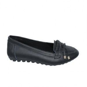 Balerin din piele naturala, de culoare neagra, model clasic - Img 1