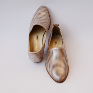 Balerin trendy din piele naturala moale , nuanta de plamaniu - Img 5