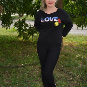 Bluza casual, de culoare neagra, marime universala - Img 3