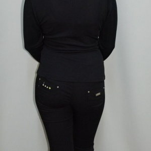 Bluza cu maneca lunga, in nuanta neagra, potrivita pentru ocazii - Img 5