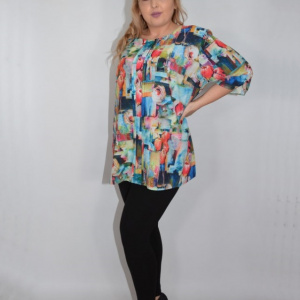 Bluza dama, casual, model vintage, multicolor - Img 7