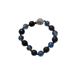 Bratara deosebita cu textura elastica,culoare bleumarin - Img 1