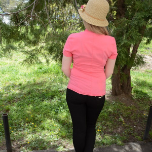 Camasa de culoare corai, cu nasturi acoperiti pe toata lungimea - Img 5