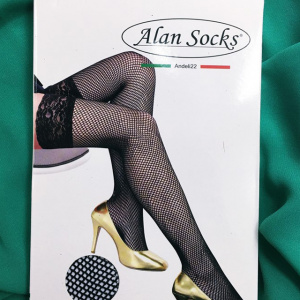 Ciorap pantalon cu model deosebit tip plasa si banda adeziva - Img 4