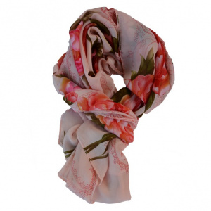 Esarfa casual cu forma clasica si design multicolor - Img 1