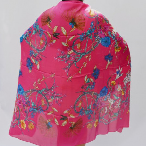 Esarfa cu model deosebit de culoare multicolora - Img 4