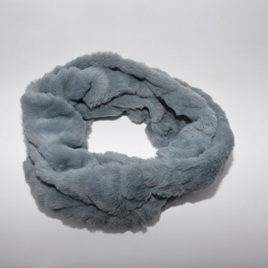 Fular Lenna din blanita ,model circular,gri inchis - Img 3