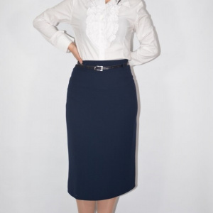 Fusta Heunice dreapta,model simplu ,nuanta de bleumarin - Img 3