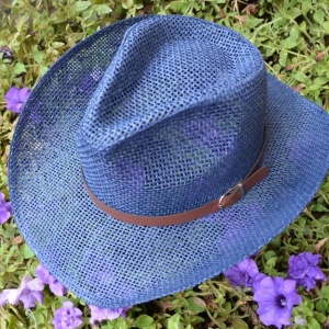 Palarie fashion, model trilby, bleumarin sau neagra, de vara - Img 3