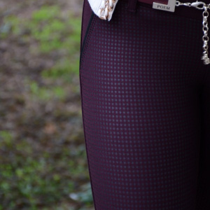 Pantalon casual, nuanta de visiniu, buzunare apretate - Img 6