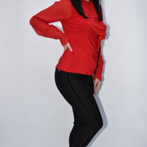 Pantalon elegant Yava cu insertii de strasuri,negru - Img 3
