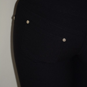 Pantalon fashion, nuanta de negru, curea animal-print - Img 6
