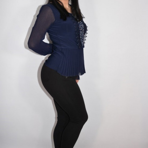 Pantalon Genna tip colant,mulat,negru - Img 4