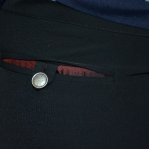 Pantalon lung, model clasic si croi usor evazat, de culoare neagra - Img 4