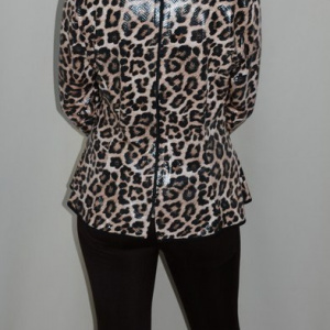 Pantalon office mulat, culoare maro, croiala tip creion - Img 5
