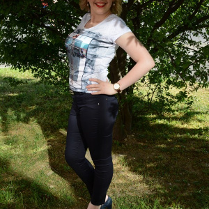 Pantalon tineresc de primavara-vara, bleumarin, model lung - Img 3