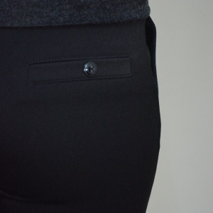 Pantalon tineresc, nuanta de negru, buzunare laterale - Img 6