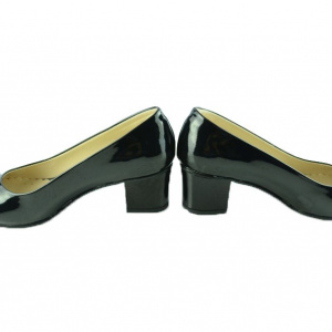 Pantof comod, de culoare neagra, cu toc de inaltime medie - Img 2