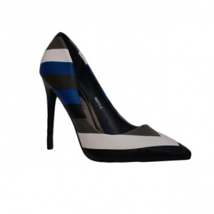Pantof cu toc inalt, comod, cu design elegant, culoare albastru - Img 1