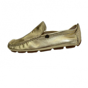 Pantof tip mocasin cu talpa foarte joasa, de culoare auriu - Img 1