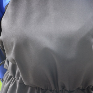 Rochie casual, bicolora albastru-negru, decoltata rotund - Img 5