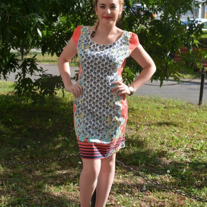 Rochie casual cu imprimeu floral deosebit si maneci scurte - Img 2