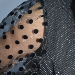 Rochie de ocazie Seline cu maneci bufante si nasturi,neagra - Img 7
