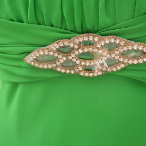 Rochie de seara deosebita, model simplu si rafinat, verde deschis - Img 6