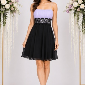 Rochie de seara, nuanta de mov, design interesant