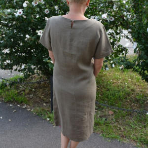 Rochie de vara cu imprimeu, culoare kaki - Img 5