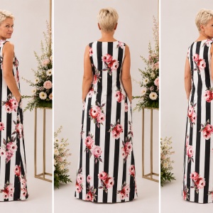 Rochie de vara,model lung, culoare multicolor - Img 2