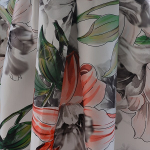 Rochie de vara multicolora cu imprimeu floral realist - Img 2