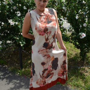 Rochie de zi cu imprimeu floral de culoare multicolora - Img 6